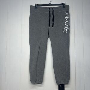 Calvin Klein Performance Women’s XL Gray Jogger Sweatpants Logo Drawstring